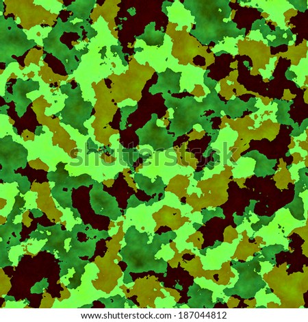 Abstract Green Military Pattern - War Camouflage - Warrior Fight Protection