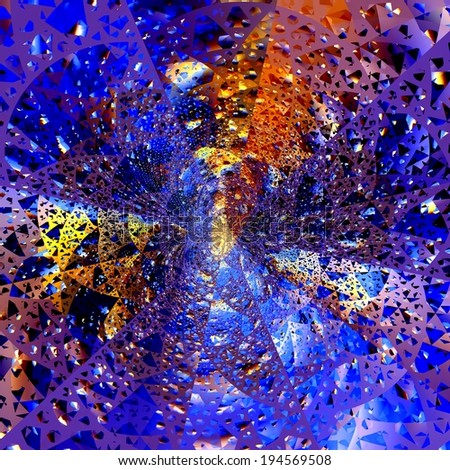 Abstract Shattered Glass - Digital Space Explosion - Extraordinary - Artistic