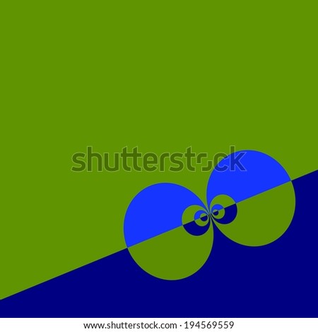 Abstract Bored Hypnotizing Eyes - Background With Copy Space - Green Blue - Tilted