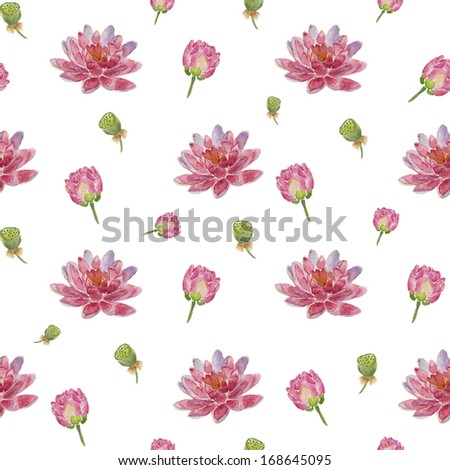 Seamless floral pattern lotus