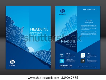 Brochure template design. Concept of architecture design. Vector illustration