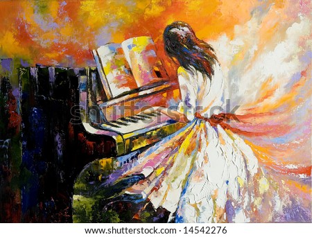 شجاع و أدخل(هههه) - صفحة 7 Stock-photo-the-girl-playing-on-the-piano-14542276