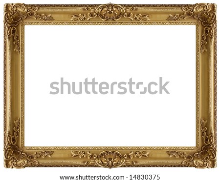 Picture gold frame with a decorative pattern Picture gold frame with a decorative pattern