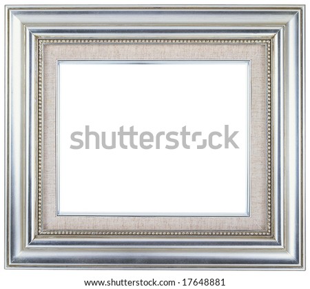 Silver picture frame with a decorative pattern Silver picture frame with a decorative pattern
