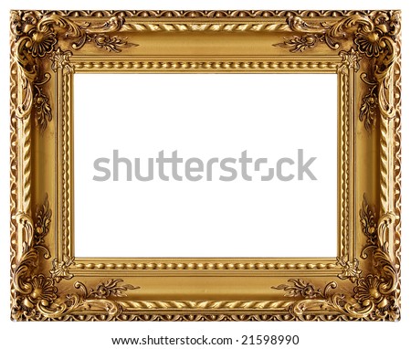 Picture gold frame with a decorative pattern Picture gold frame with a decorative pattern