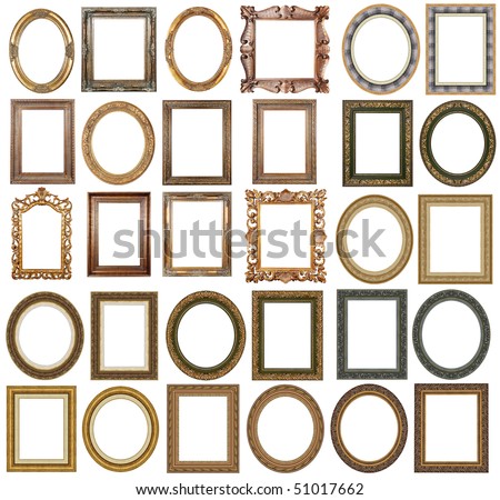 30 picture gold frames with a decorative pattern 30 picture gold frames with a decorative pattern