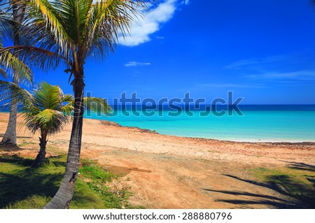 Beautiful view of the Atlantic Ocean, Varadero, Cuba