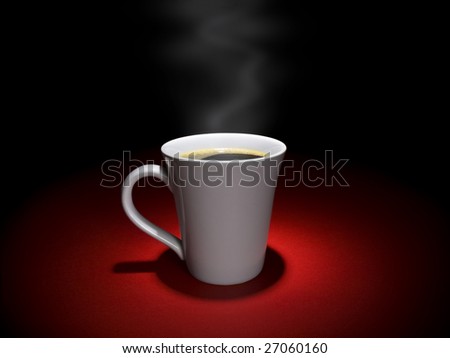 A cup of hot and tasty coffee in a relaxing mood.