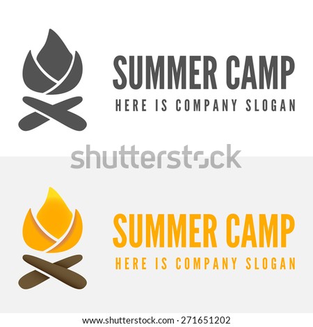 Modern camp badge, logo, emblem and logotype elements for camping, web, business or other projects