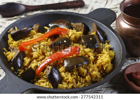Eggplant Biryani or brinjal Biryani is a Vegetarian version of the popular Indian or South Asian rice-based dish made with spices, rice and served with Raita.
