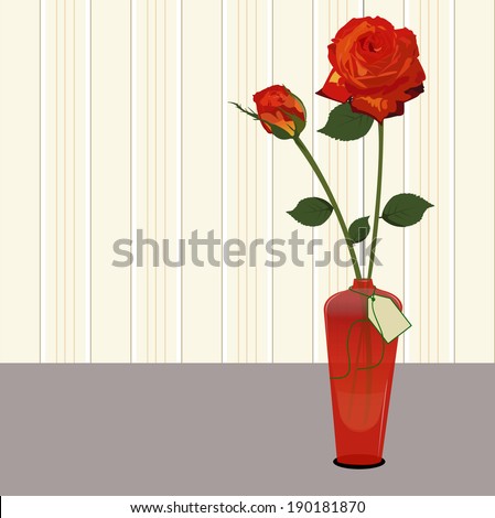 Vase with roses gift