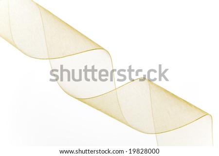 Twisted ribbon isolated against white background