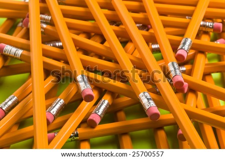 Jumble of lead pencils