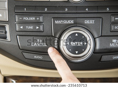 press the button cancel console in car