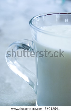 Glass of sour milk