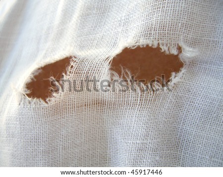 Holes at linen
