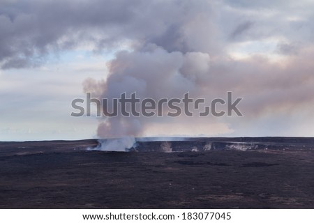 Halemaumau Crater in Hawaii Volcanoes National Park on the Big Island of Hawaii