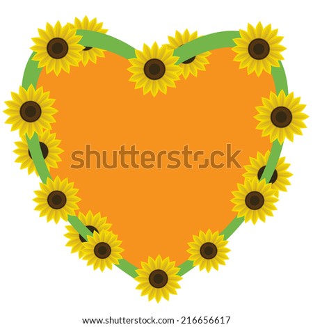Sunflower design elements isolated on background. yellow flowers