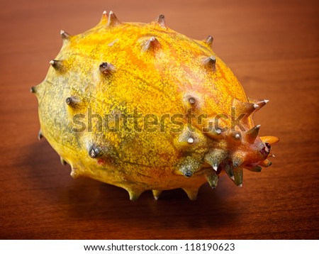 Kiwano is a fruit also known as African horned melon or cucumber.