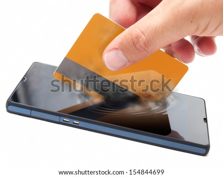 Conceptual view about checkouts or payments over Internet and mobile devices.