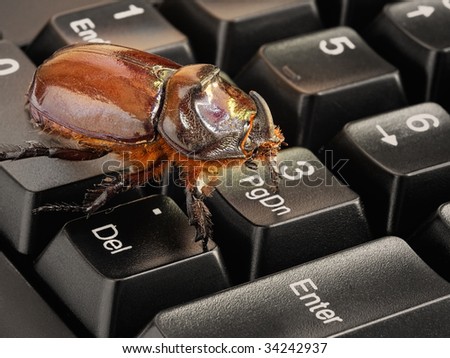 stock photo : Metaphor about problems in the world of computers, software, 