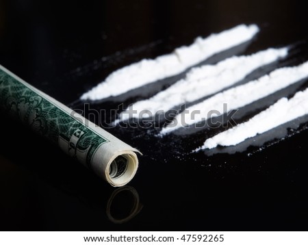 Closer look to one bad habit such as drug addiction on cocaine...