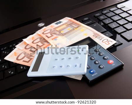 Conceptual view of everything you need for internet banking and online financial transactions.