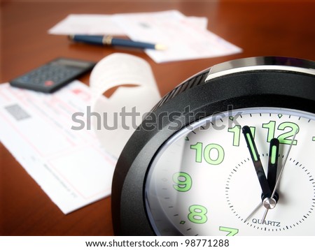 Conceptual view about the last moment to pay household bills and expenses, in the nick of time!