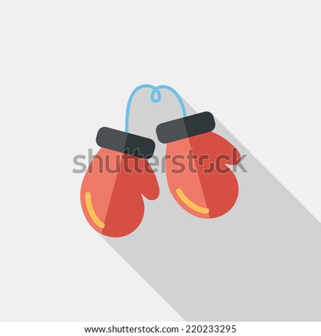 boxing gloves flat icon with long shadow,eps10