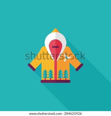 Christmas costume flat icon with long shadow