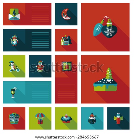 Merry Christmas flat app ui background
