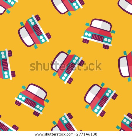 Transportation car flat icon,eps10 seamless pattern background