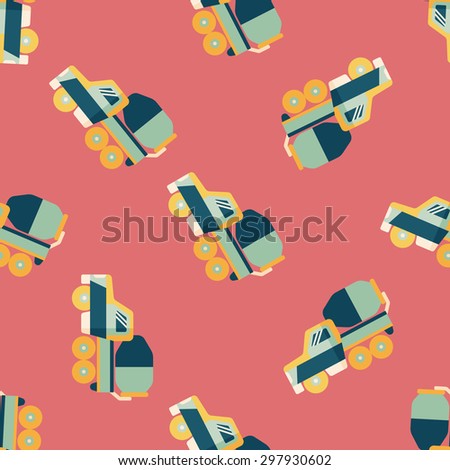 Transportation truck flat icon,eps10 seamless pattern background