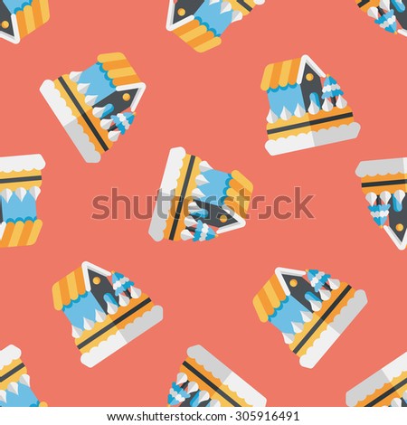 Christmas cake flat icon,seamless pattern background