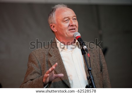 LONDON - OCTOBER 3: Former Mayor of London Ken Livingstone speaking at UpRise festival, Finsbury Park, October 3, 2010 in London, UK. London\'s annual Anti-racism festival.