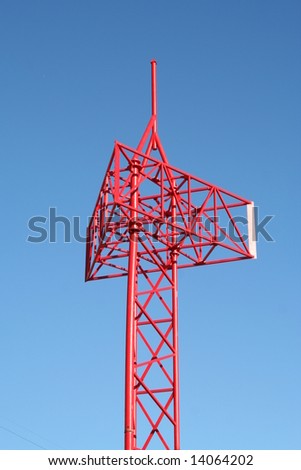 red steel construction for advertising billboard