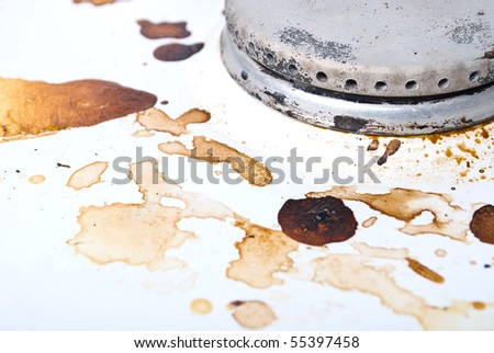 Dirty gas stove
