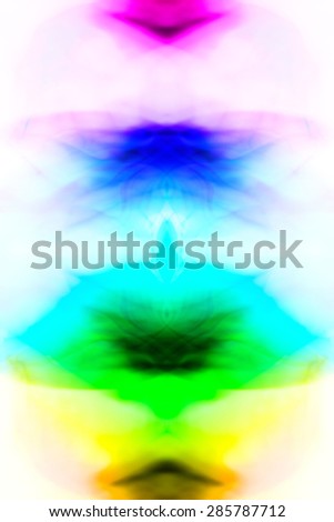 Abstract colorful smoke on white background.