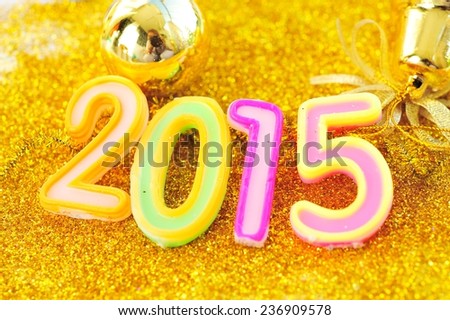 New year decoration on 2015.