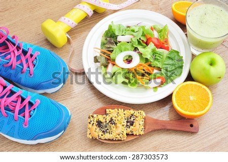 Sport and healthy food for diet,health and diet concept.