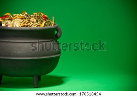 Pot Of Gold: Treasure Of Gold Coins and Jewels