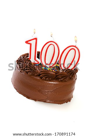 Cake: Birthday Cake Celebrating 100th Birthday