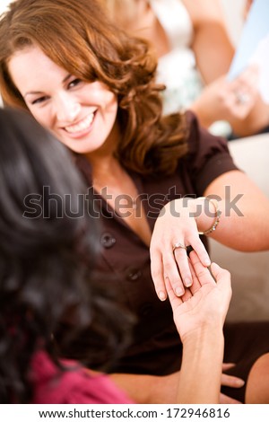 Bridal Shower: Showing Off The Engagement Ring