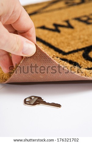 Door Mat: Finding House Key Under Door Mat