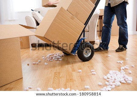 Moving: Using A Handcart to Move Boxes