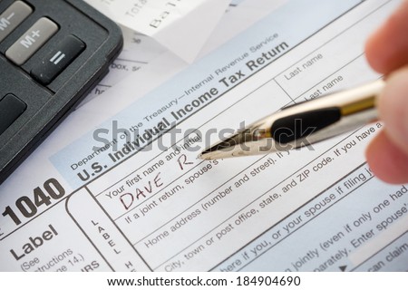 Taxes: Filling in Name on United States 1040 Tax Form