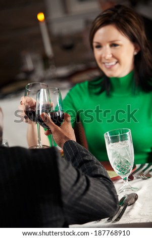 Restaurant: Couple Shares Romantic Toast