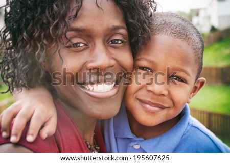 Family: African American Mother And Child