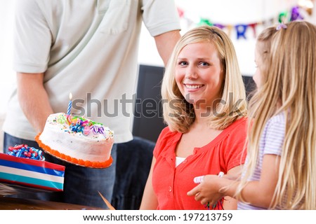 Family: Mother Presented With Birthday Cake