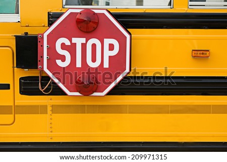Education: Stop Sign On Side Of School Bus
